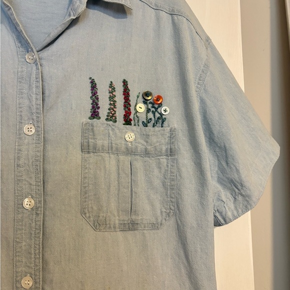 Vintage Hand Embroidered Button up - Picture 2 of 4